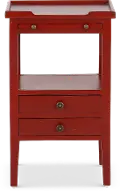 Eton Deep Red Accent Table with Pull Out Shelf