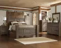 Rustic Modern Driftwood 4 Piece King Bedroom Set - Fairfax