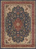 SNS47878x11 Sensation 8 x 11 Large Navy Blue and Red Area Rug