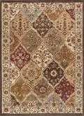 ELG51205x7 5 x 7 Medium Tan and Red Area Rug - Elegance