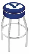 Chrome Swivel Cushion Bar Stool - BYU
