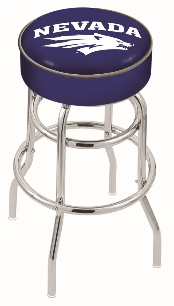 Chrome Double Ring Swivel Bar Stool - UNR-1