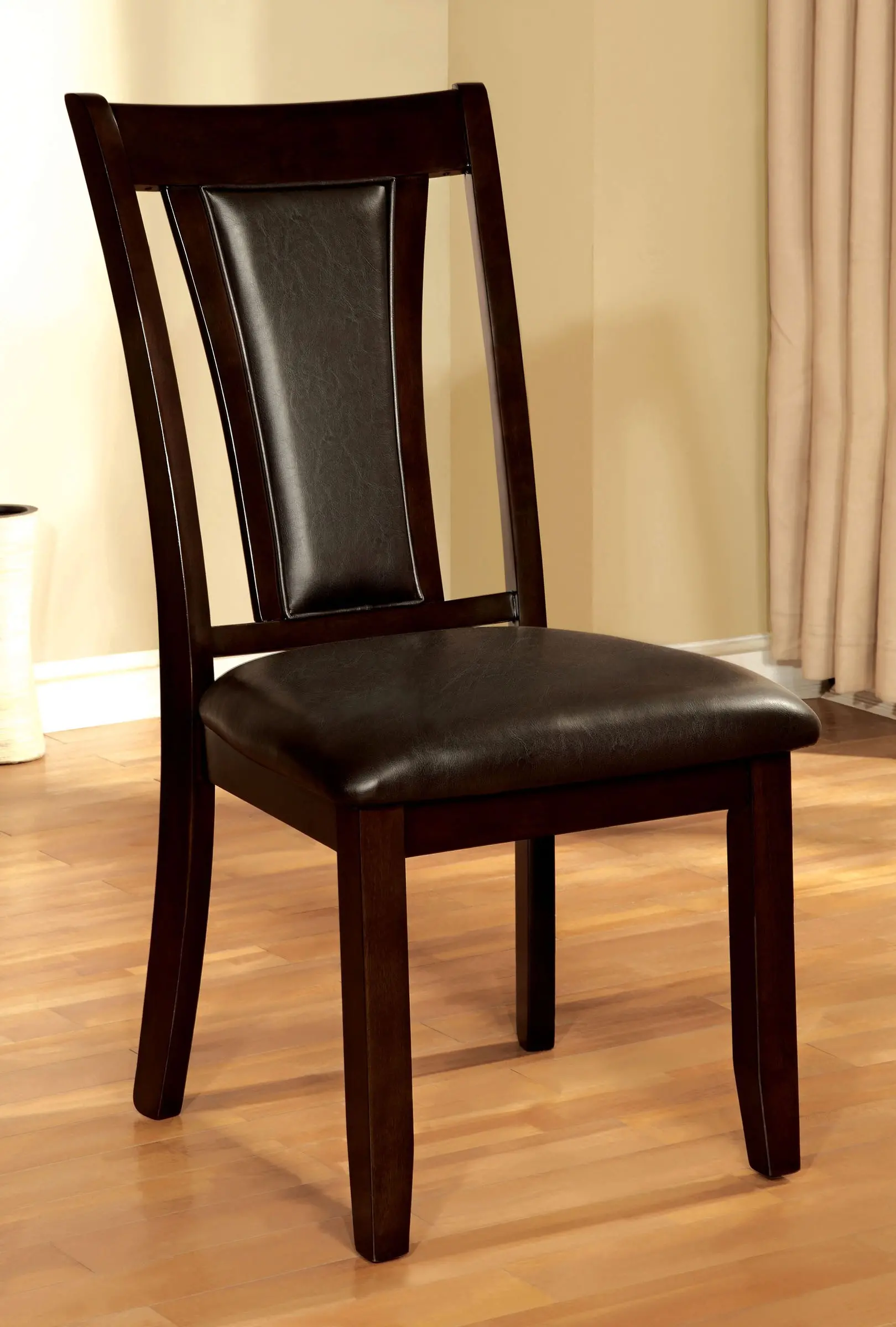 Brent Cherry Brown and Black Dining Chair-12