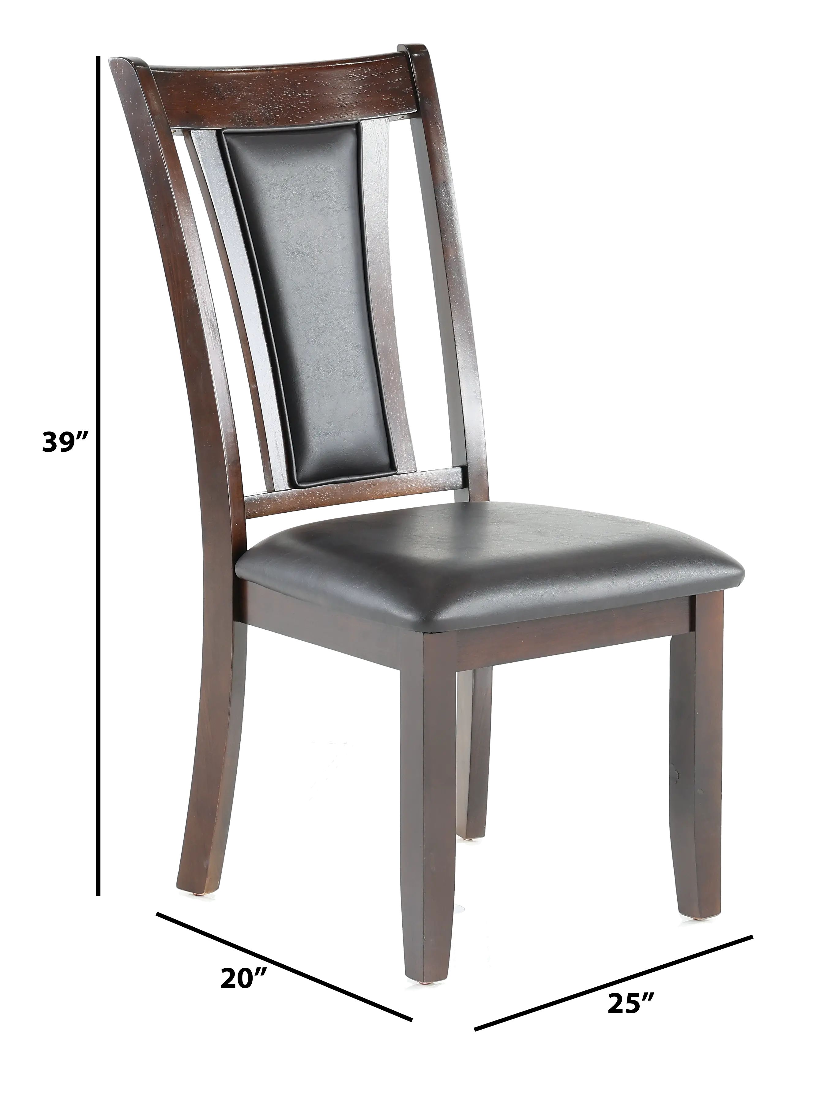 Brent Cherry Brown and Black Dining Chair-3