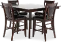 Brent Dark Cherry 5 Piece Counter Height Dining Set