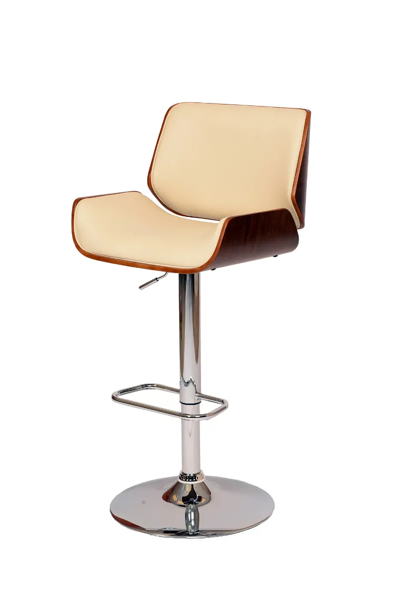 London Cream Swivel Adjustable Bar Stool