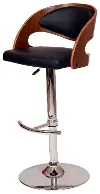 LCMASWBABLWA Malibu Black Walnut Swivel Adjustable Bar Stool