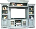 Slate Blue 5 Piece Vintage Entertainment Center - Legacy