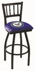 25 Inch Slat Back Swivel Counter Stool - US Navy