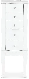 Contemporary White Jewelry Armoire