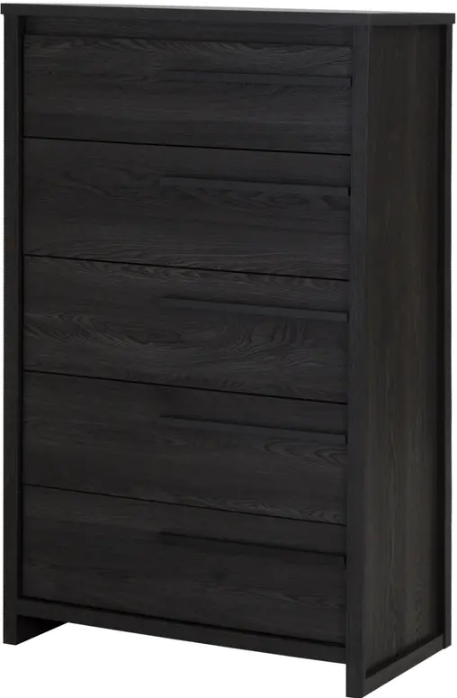 9025035 Tao Gray Oak 5-Drawer Chest - South Shore-1