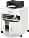 9049691 Axess White Printer Cart on Wheels - South Shore