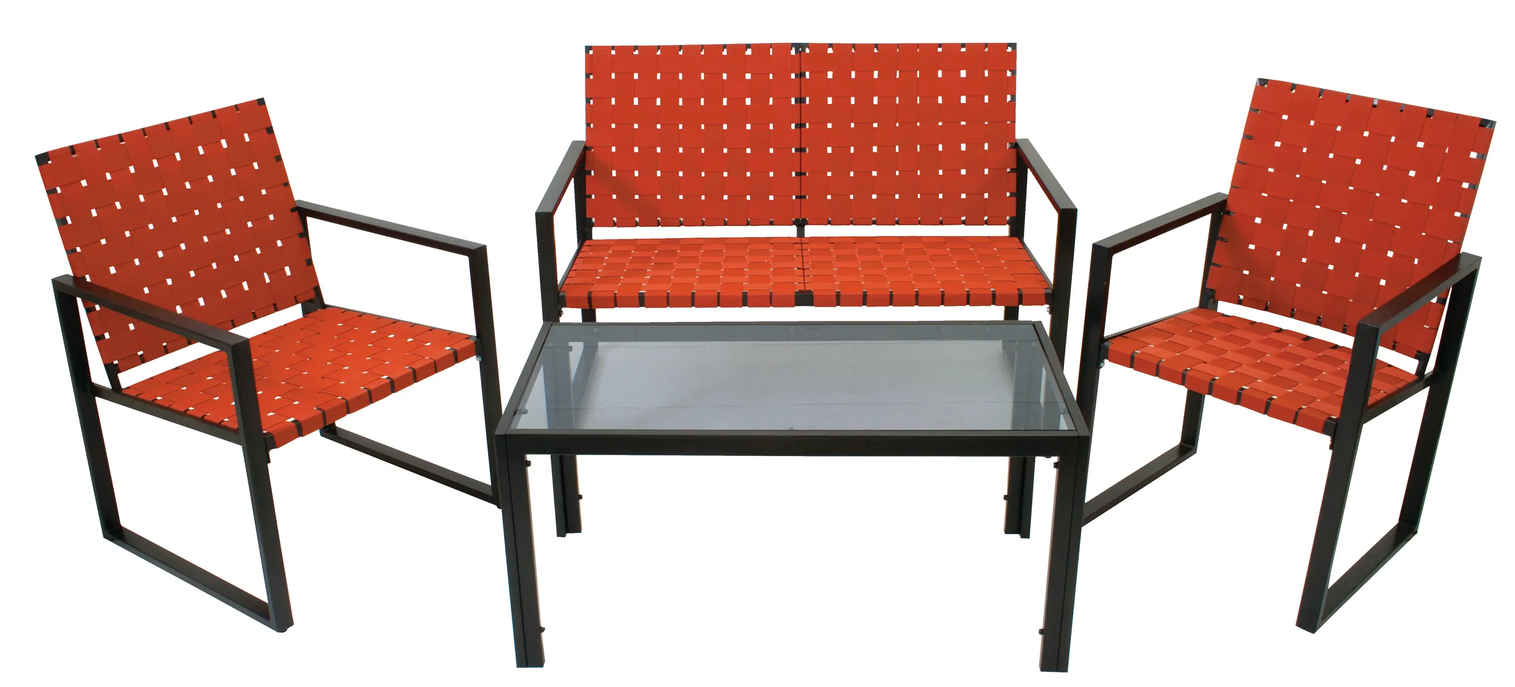 Metroweave Terracotta 4 Piece Patio Set-2