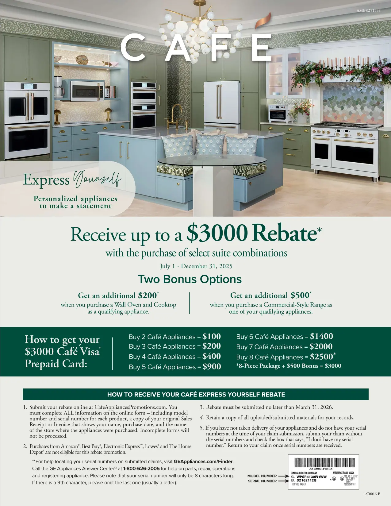 CWE23SP3MD1 Cafe 23.1 cu ft French Door Refrigerator - Counter Depth Matte Black-8