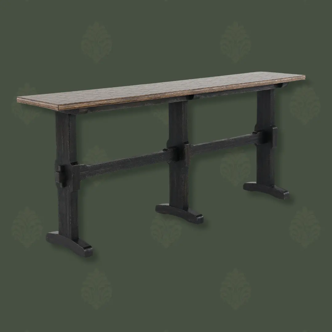 Americana Trestle Two-Tone Sofa Table