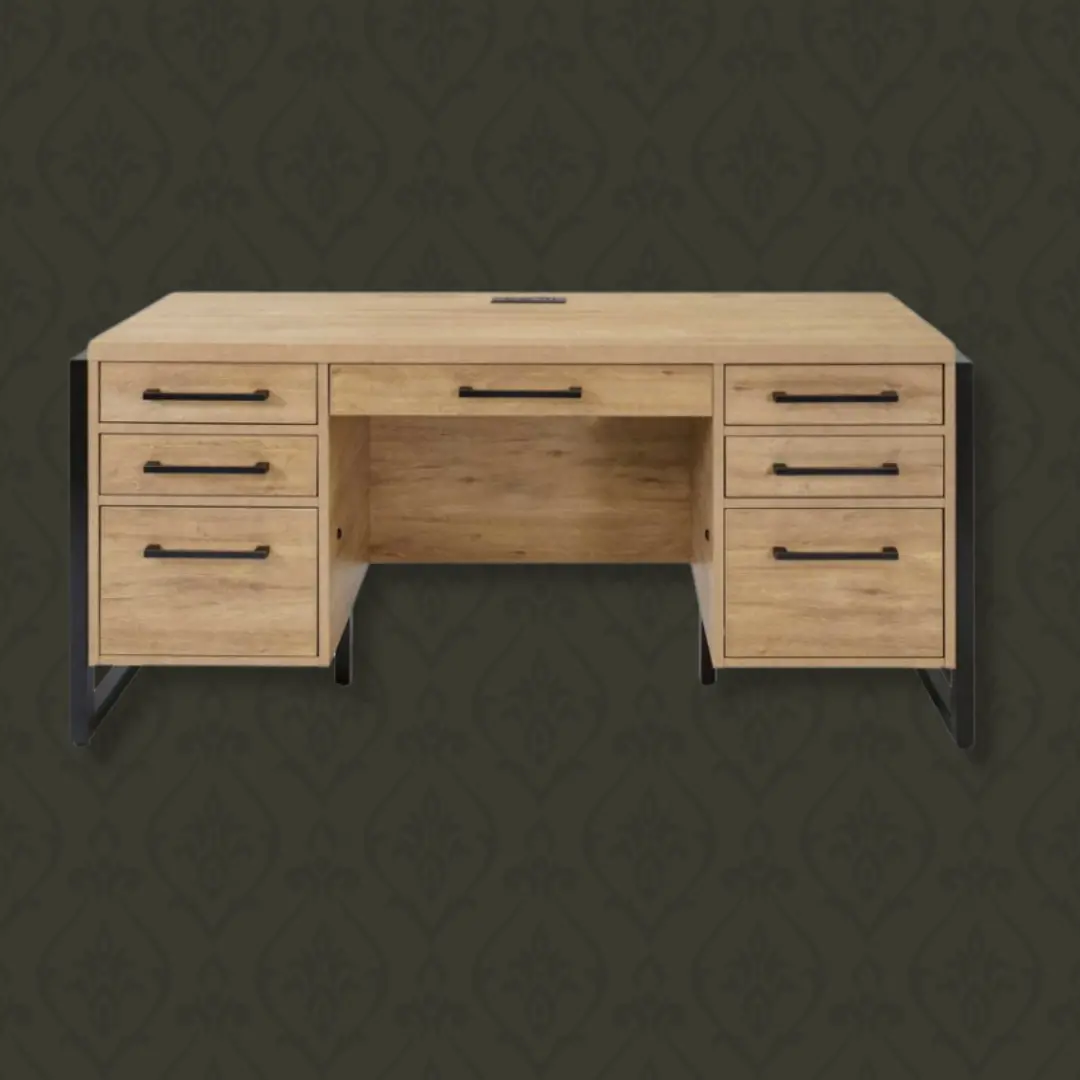 Mason Natural and Black Credenza