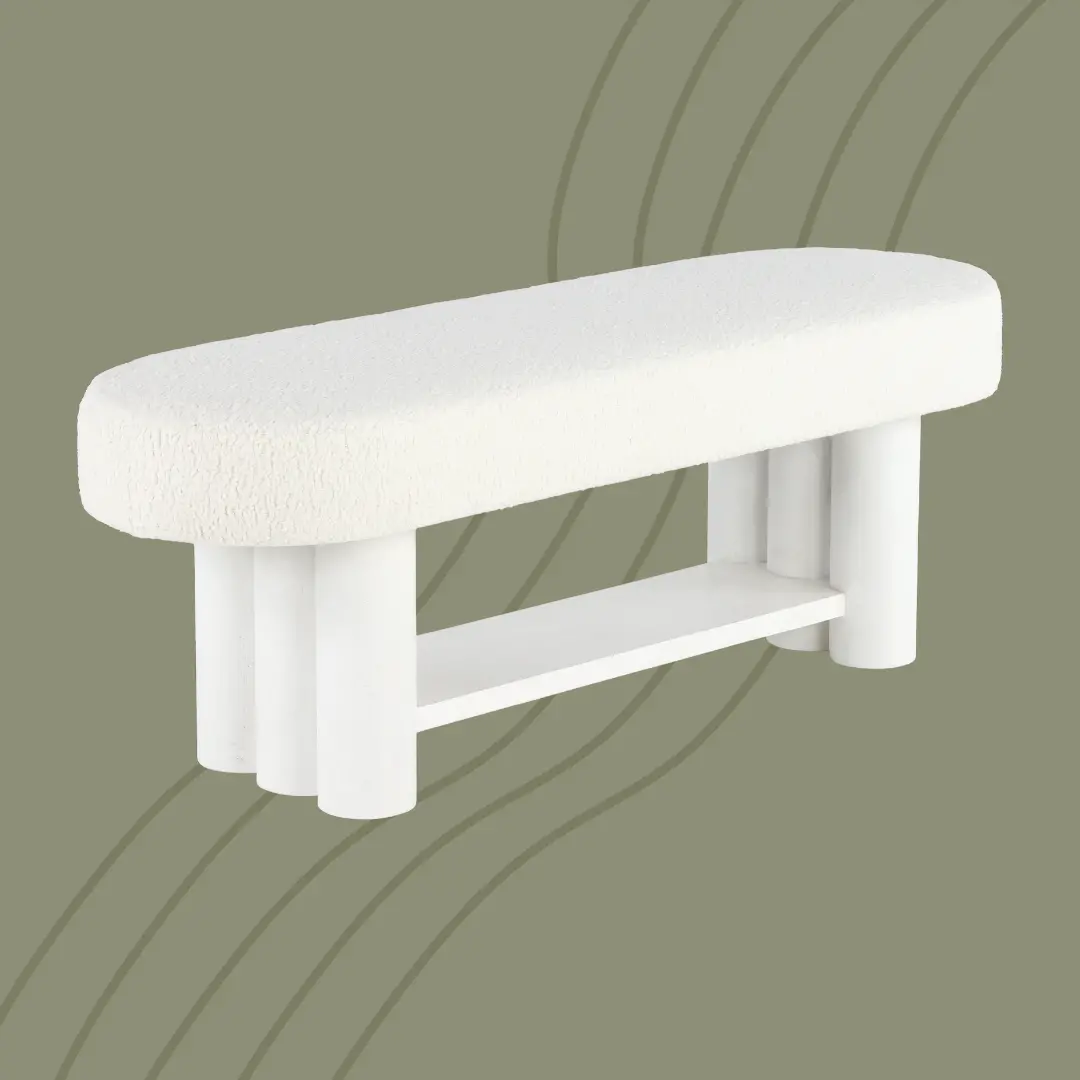 Geneva White Bed Bench
