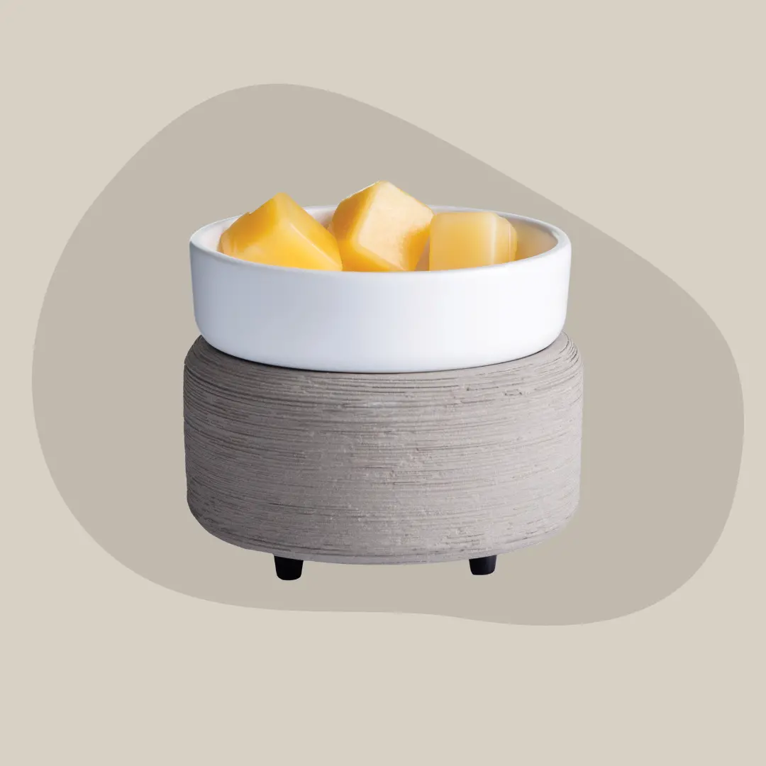 Gray Textured and White 2-In-1 Classic Warmer