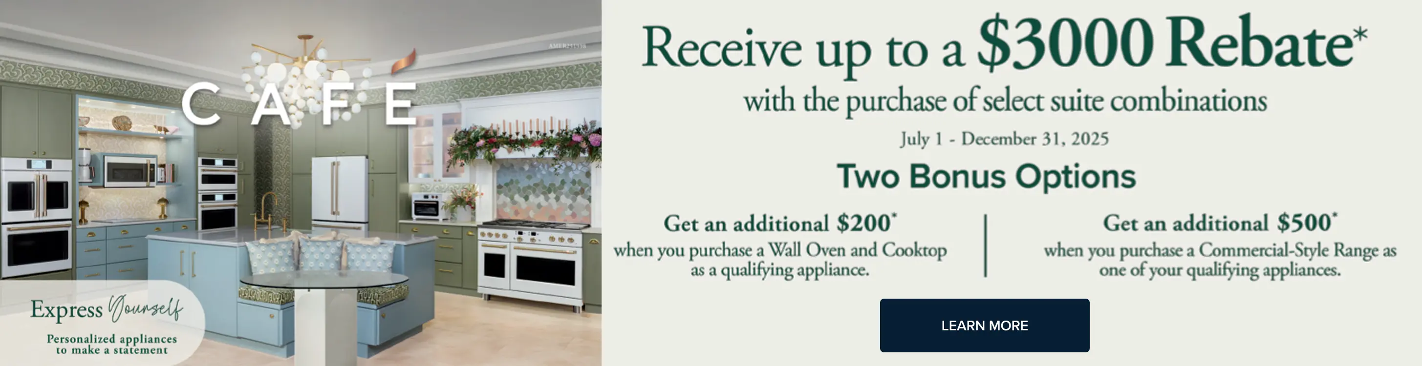 Receive up to a $3000 rebate with purchase of select suite combinations.