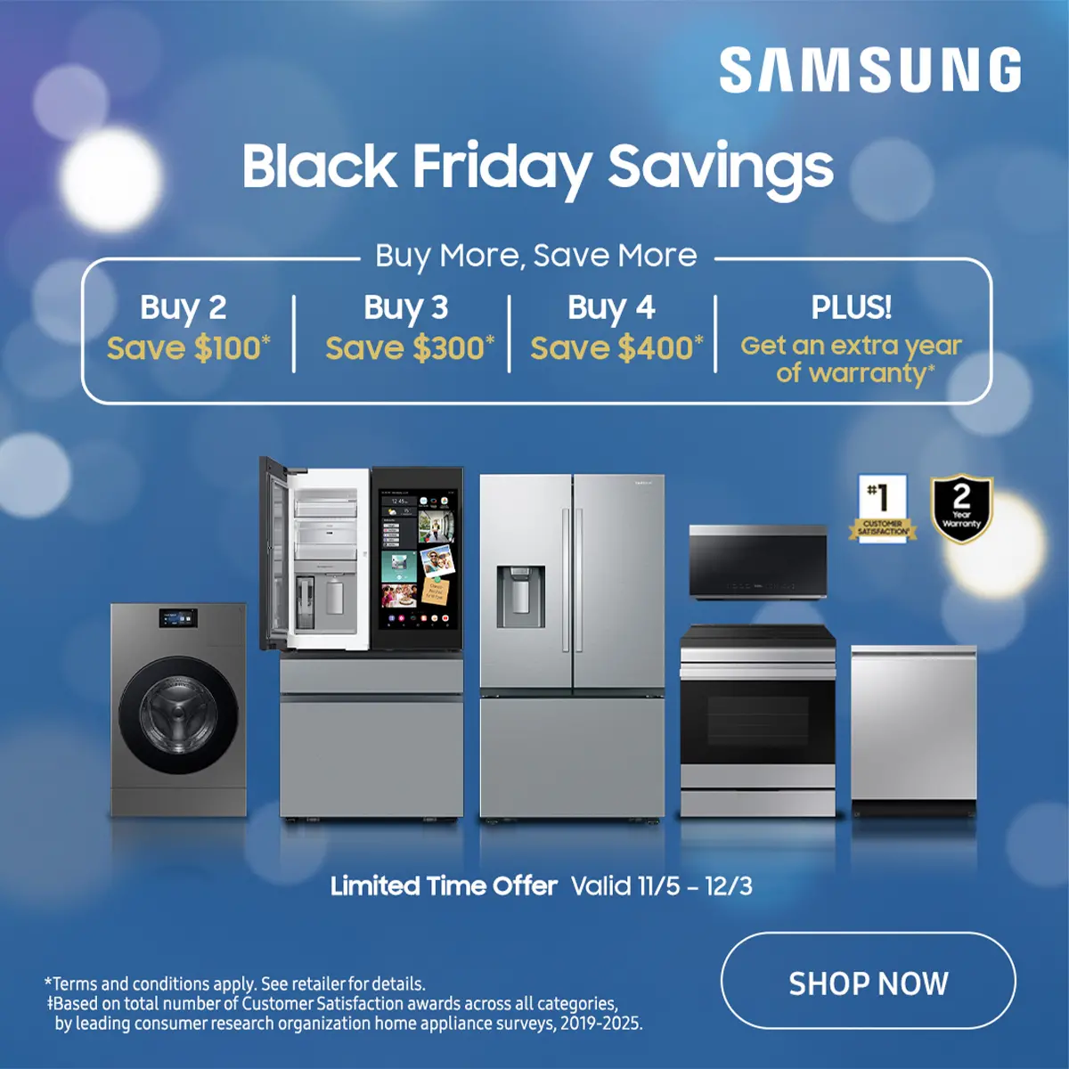 Save an extra $100 on eligible laundry pairs