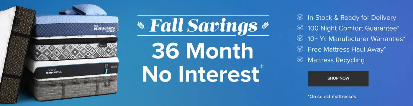 Fall Savings 36 month no interest