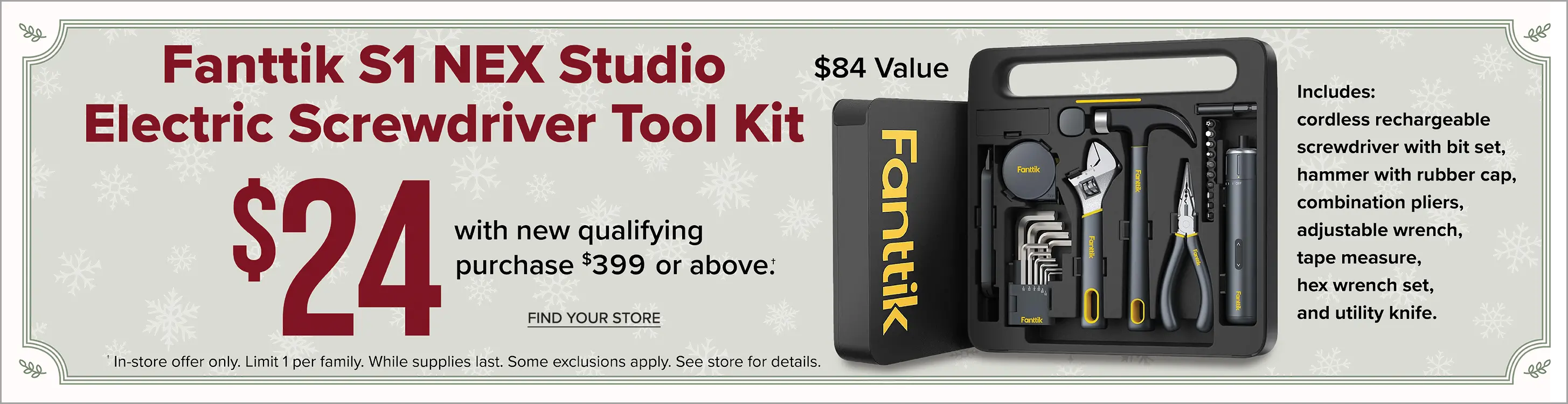 Fanttik Electric Screw Driver Tool Kit $24 with new qualifying purchase. See store for details.