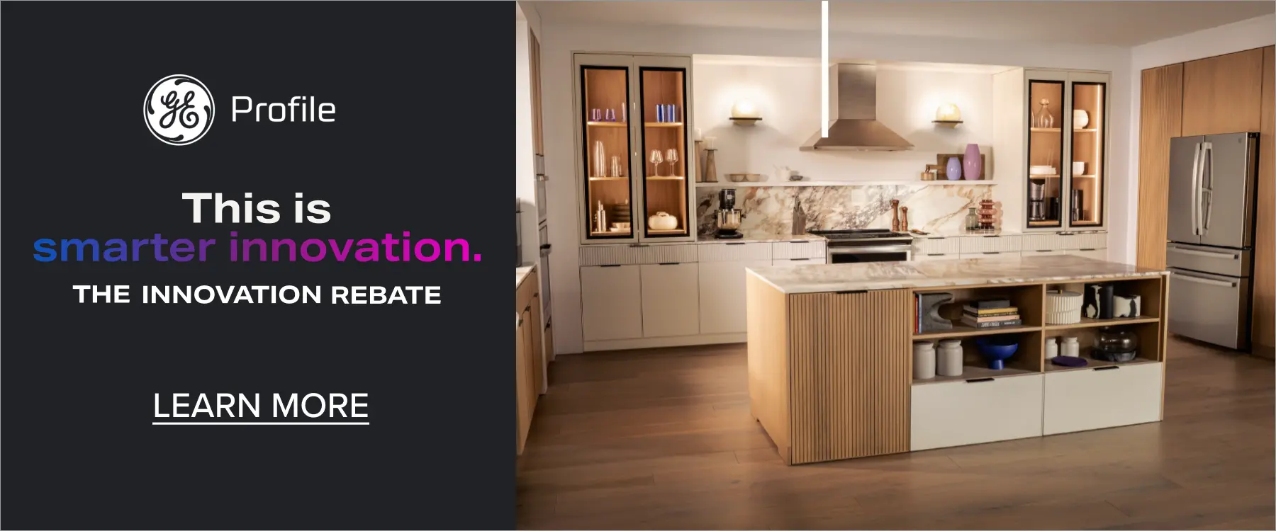 Receive up to a $2000 rebate with purchase of select GE Profile appliance suite combinations.