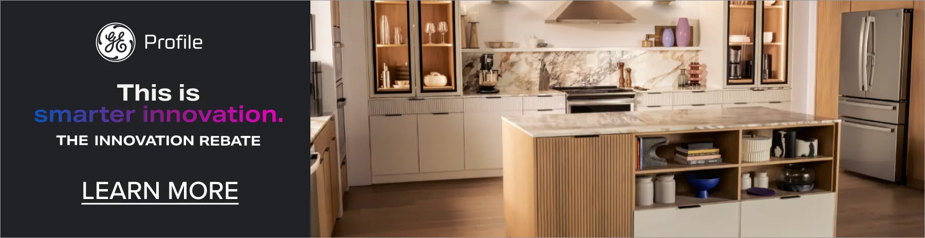 Receive up to a $2000 rebate with purchase of select GE Profile appliance suite combinations.