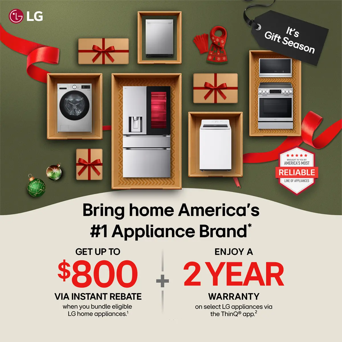 Get ready for the holidays with new appliances and instant savings.