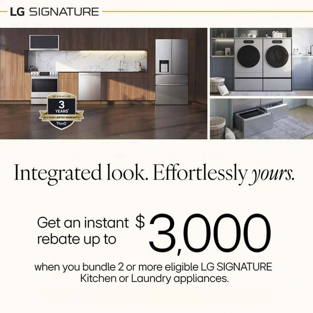 Bundle your appliances and save big instantly.
