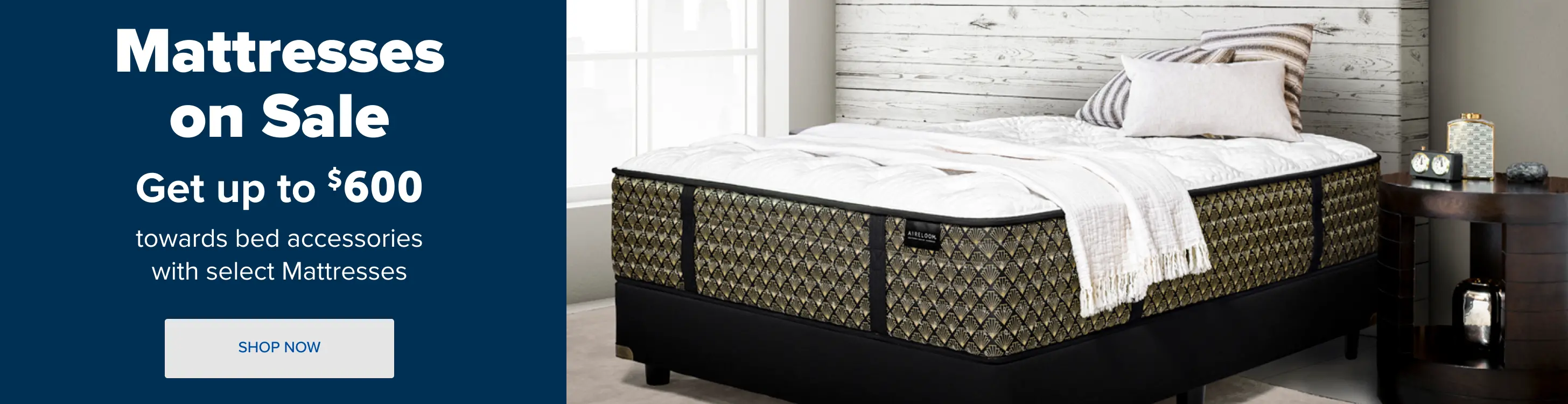 Get up to $600 towards bed accessories with select mattresses