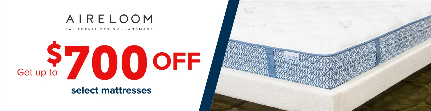 Get up to $700 off select Aireloom Mattresses