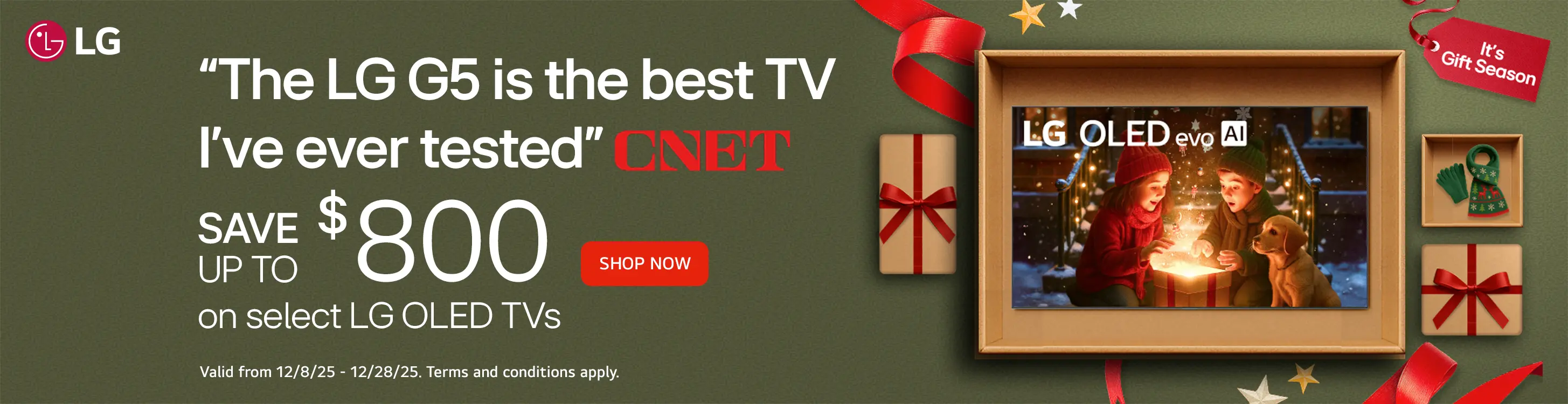 Save up to $800 on select LG OLED TVs