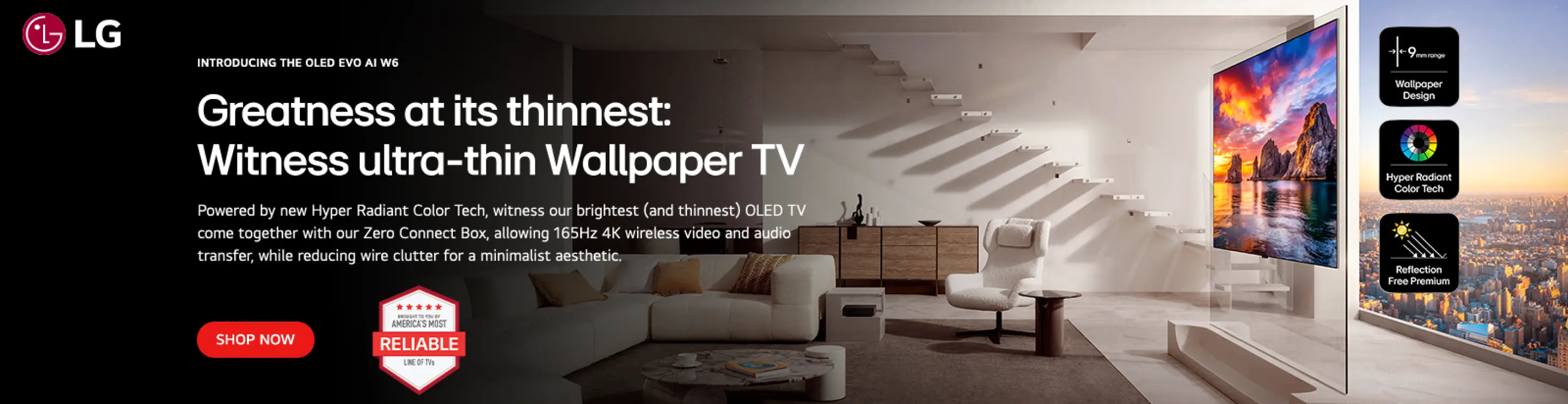 Greatness at it's thinest: witness ultra-thin Wallpaper TV.