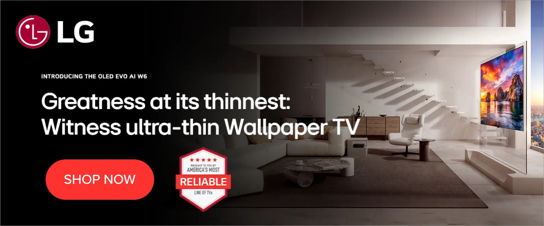 Greatness at it's thinest: witness ultra-thin Wallpaper TV.