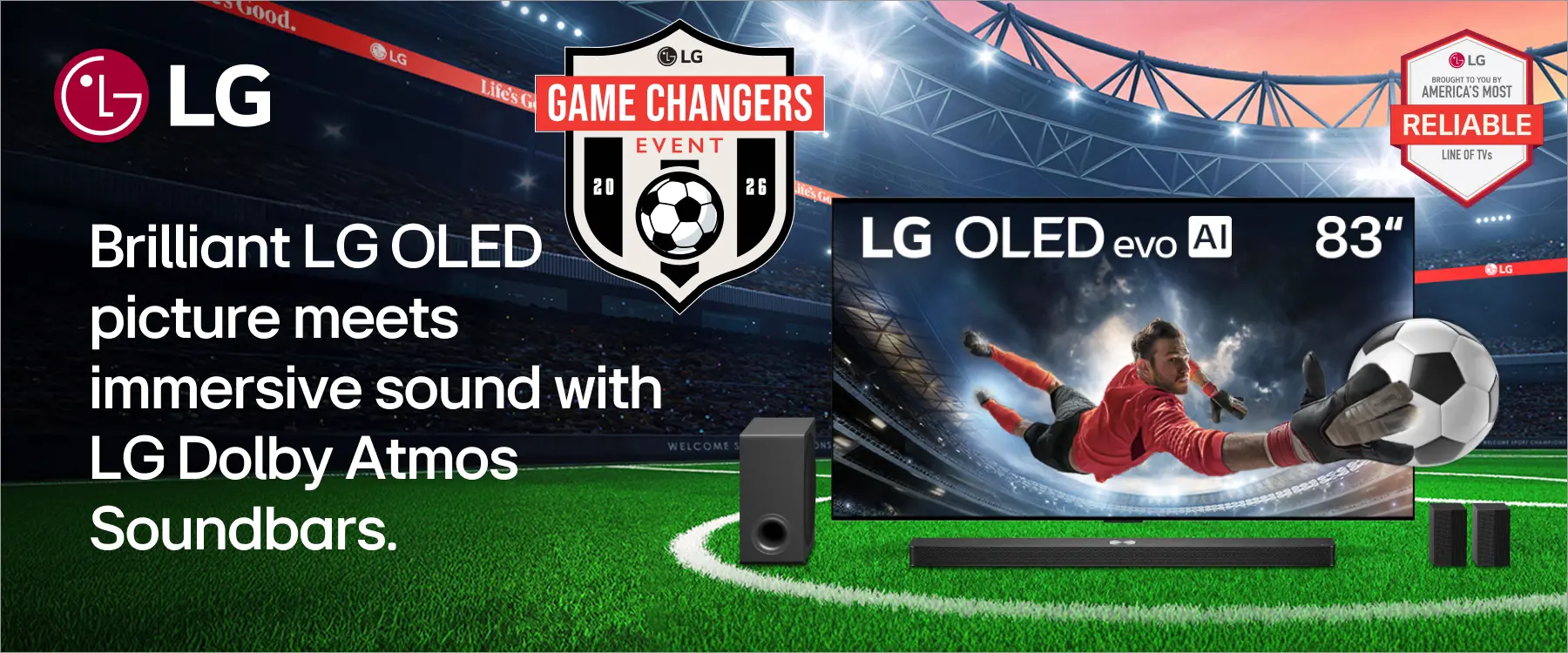 Bundle and save up to $400 on elect LG TVs + Save an additional $200 when you bundle with a select LG soundbar.