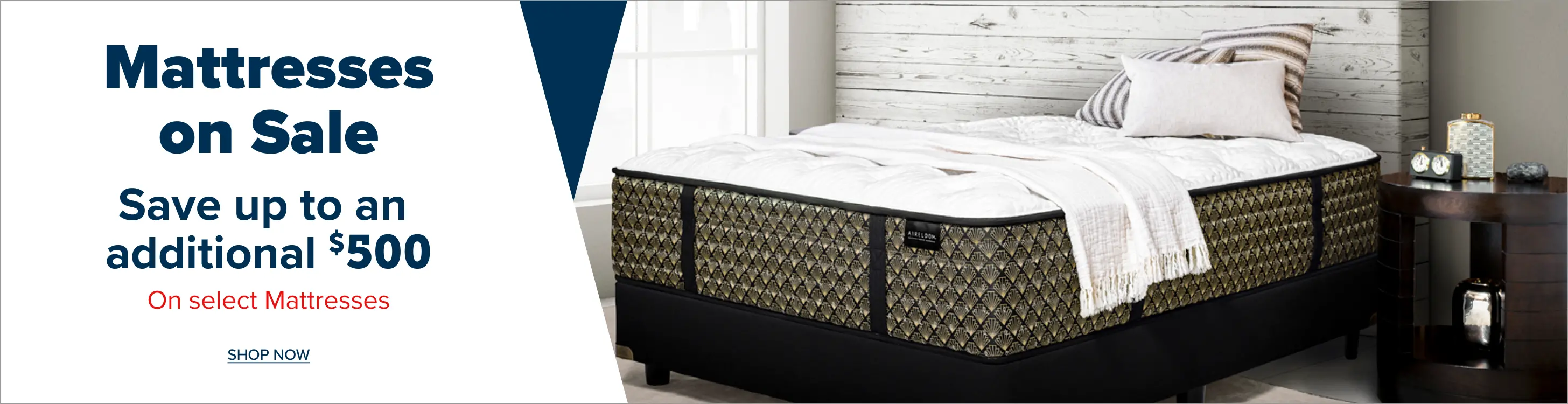 Save up to an additional $500 on select mattresses.