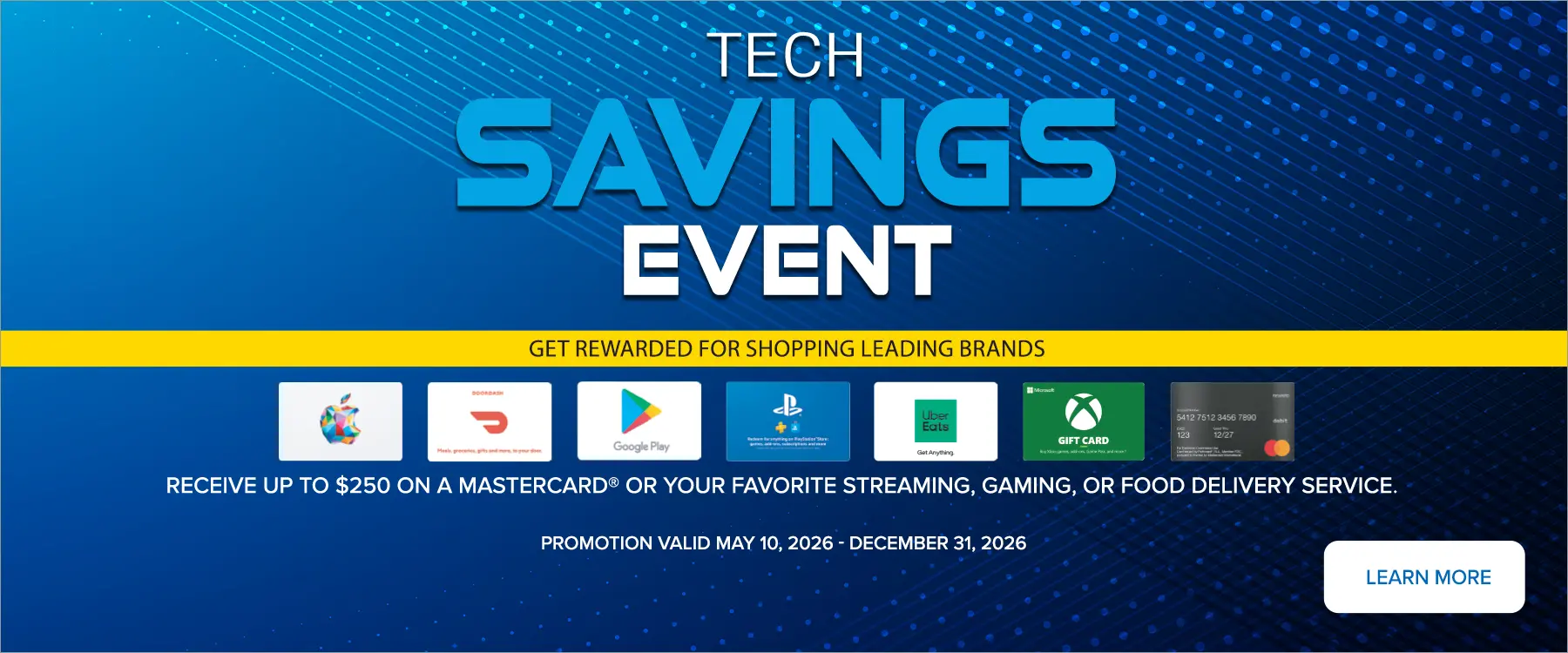 Receive up to $250 on a Mastercard