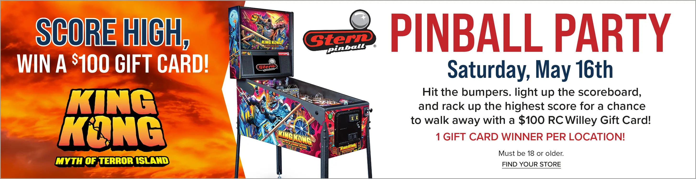 Pinball party Saturday May 16th.