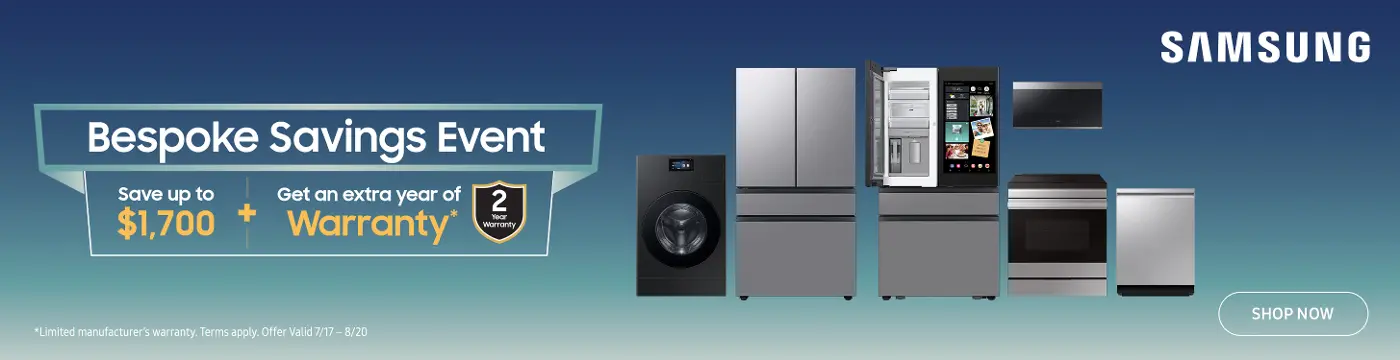 Save up to $1700 plus an extra year of warranty.