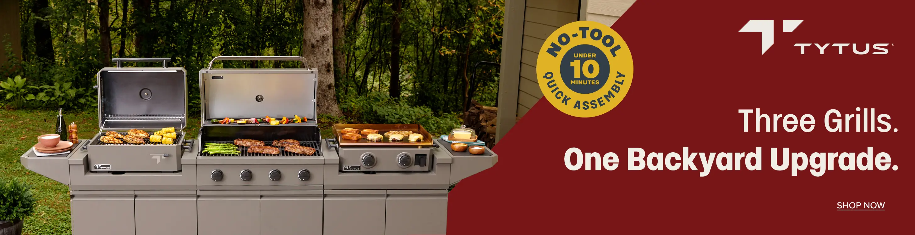 3 grills. One backyard upgrade