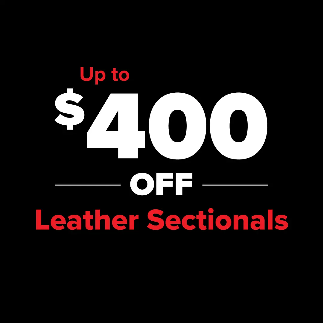 Up to $400 Off Leather Sectionals