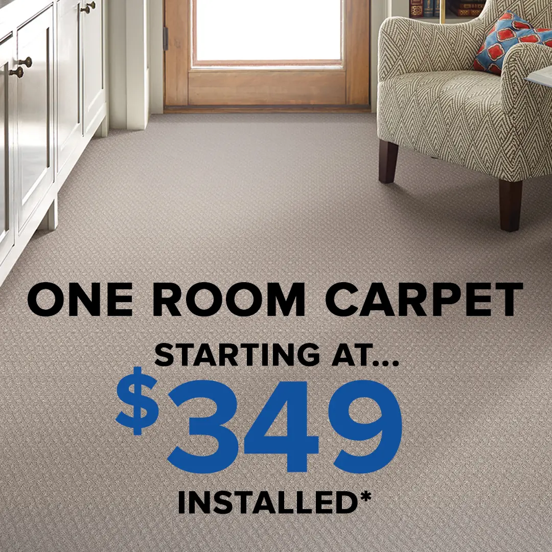 One Room Carpet Starting at $349 Installed *