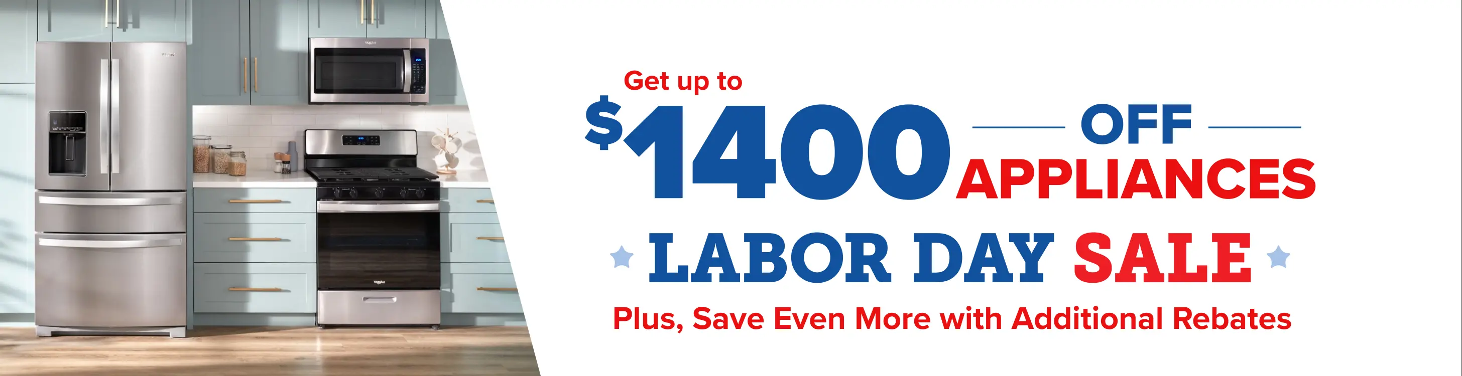 Get up to $2500 off Appliances