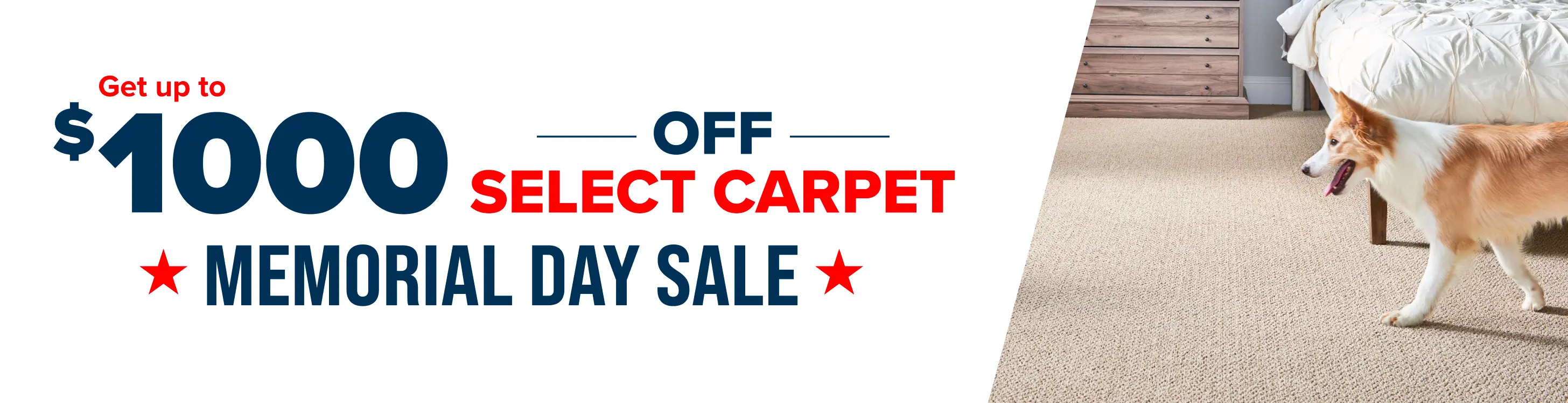 Get up to $1000 off Select Carpet