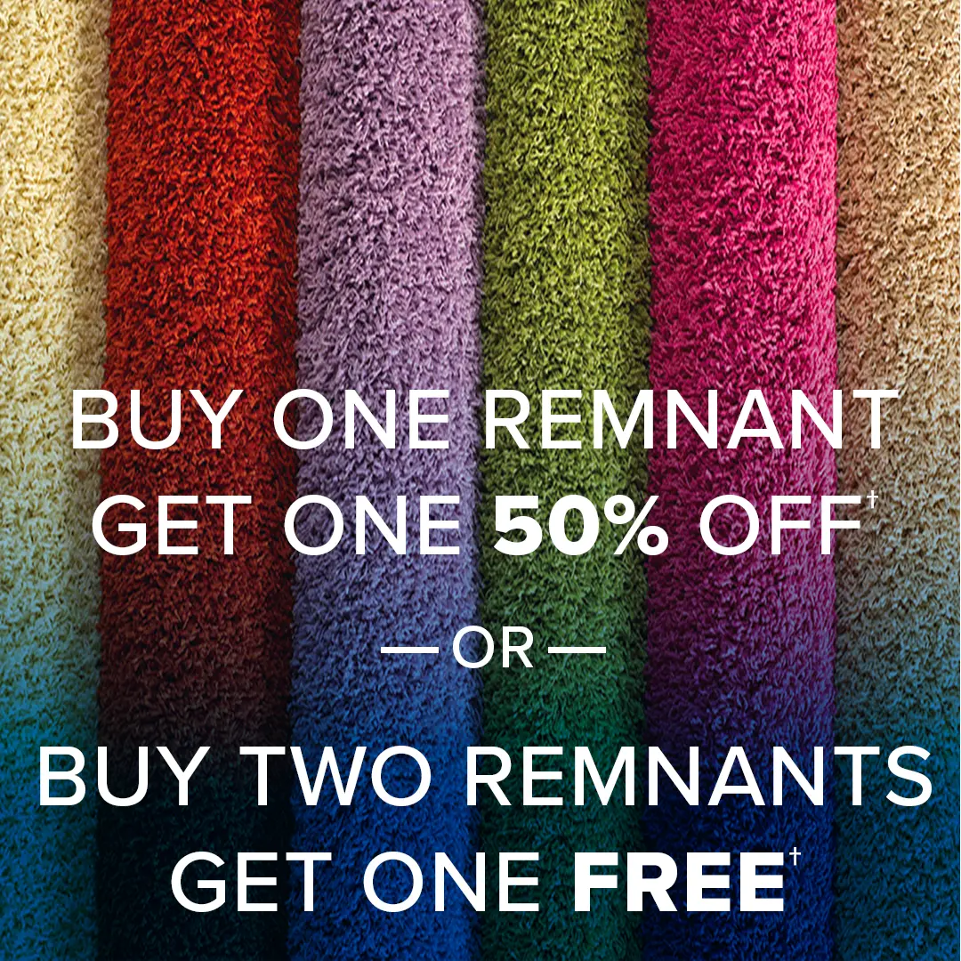 Buy one remnant get one 50% off or buy two remnants get one free