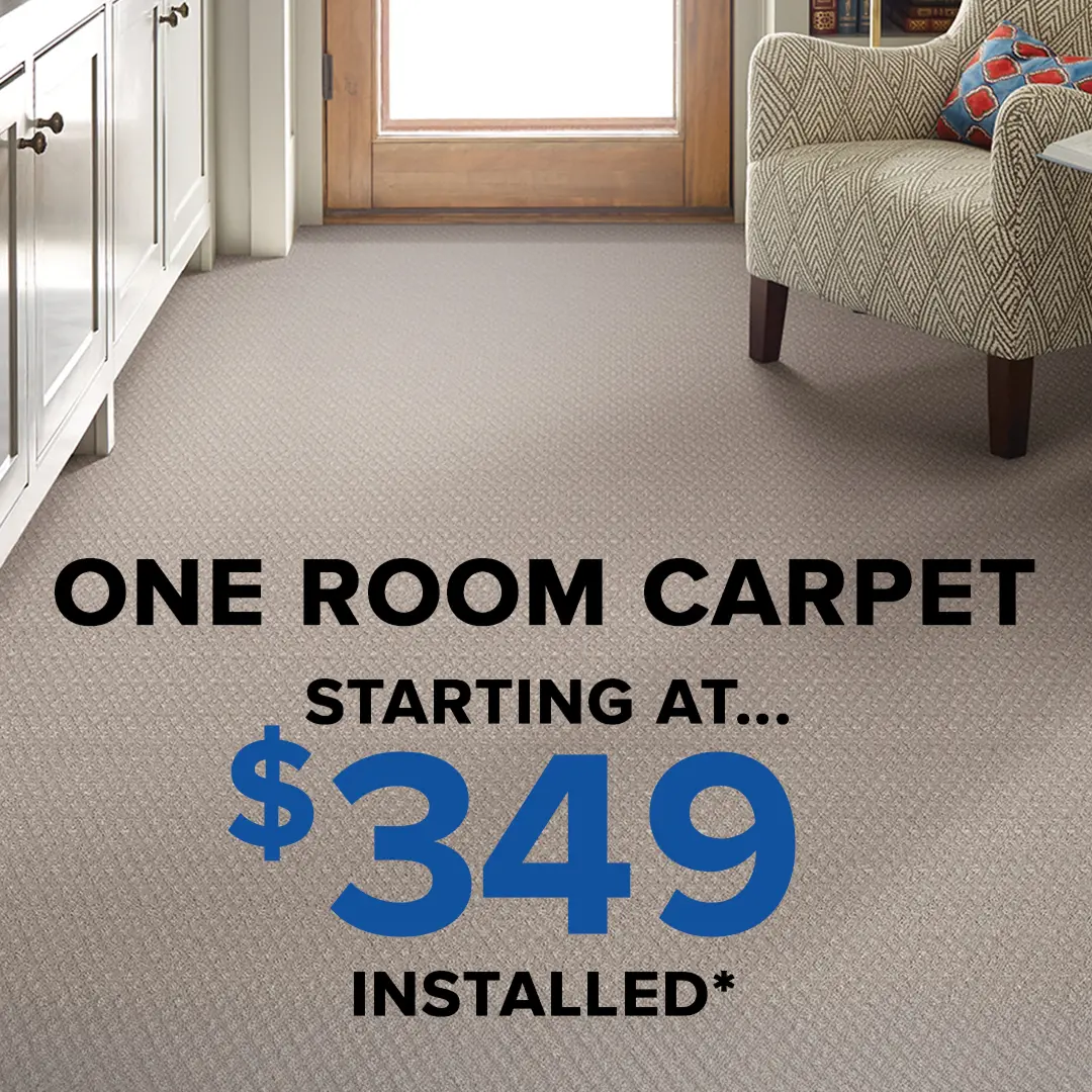 One Room Carpet Starting at $349 Installed *