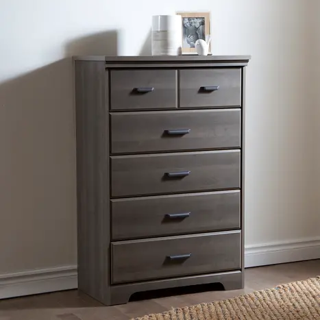 9041035 Versa Casual Contemporary Gray Maple 5-Drawer Chest - South Shore-2