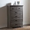 9041035 Versa Casual Contemporary Gray Maple 5-Drawer Chest - South Shore
