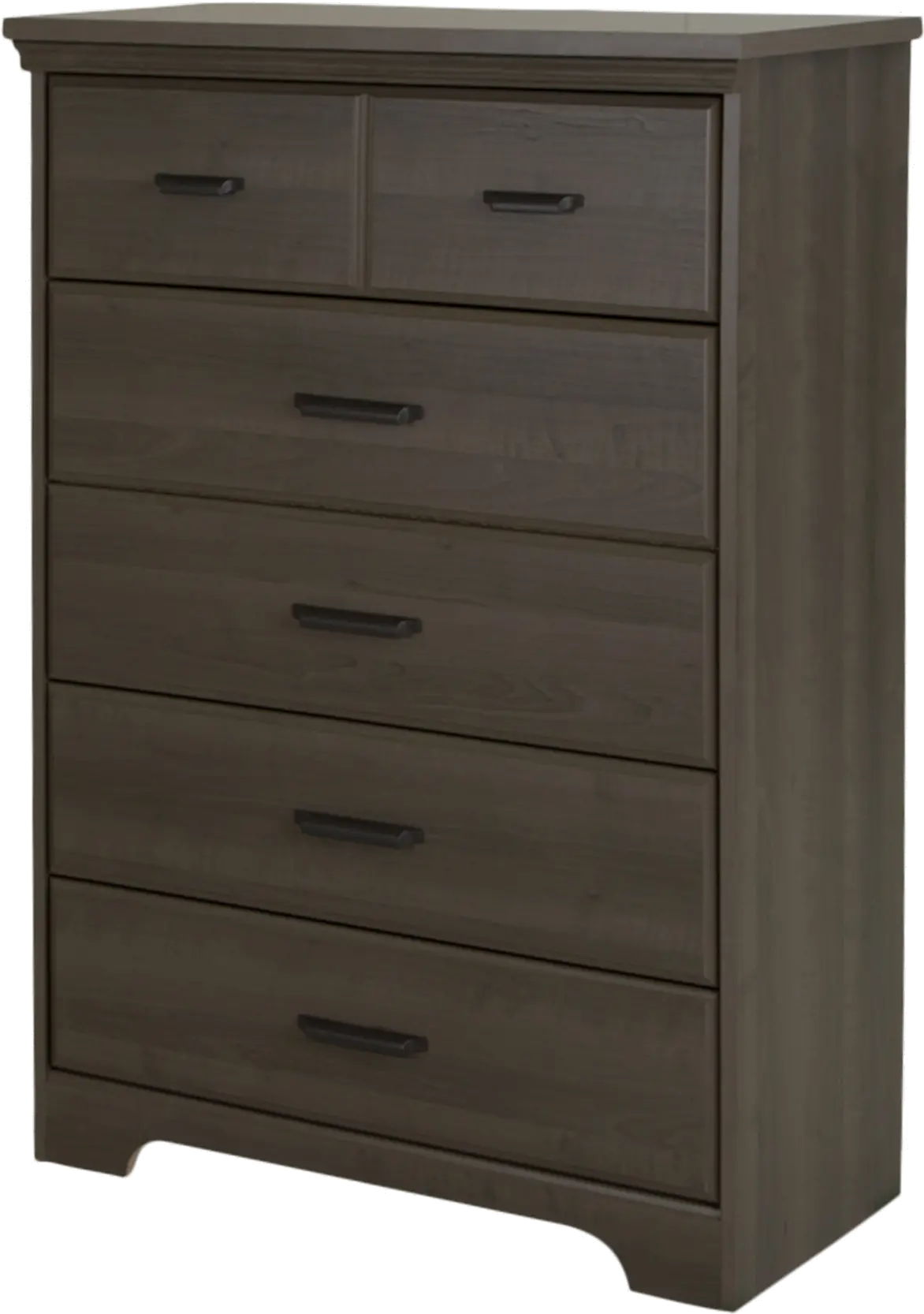 9041035 Versa Casual Contemporary Gray Maple 5-Drawer Chest - South Shore-1